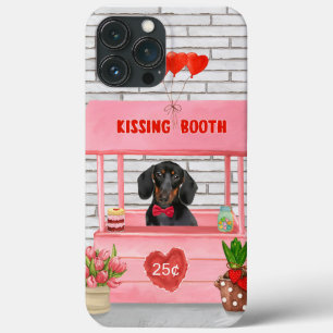 Estande de Beijos de Cachorro Dachshund no Dia dos
