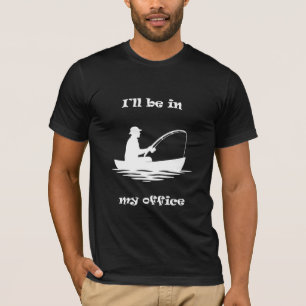 Estarei no Meu Escritório Camiseta Divertida de Pe