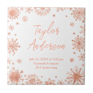 Estatísticas de Nascimento do Bebê com Flocos de N