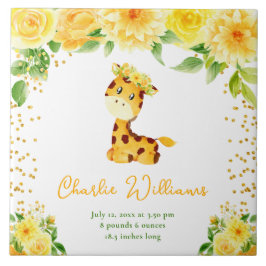 Estatísticas de Nascimento Floral Amarelo Giraffe