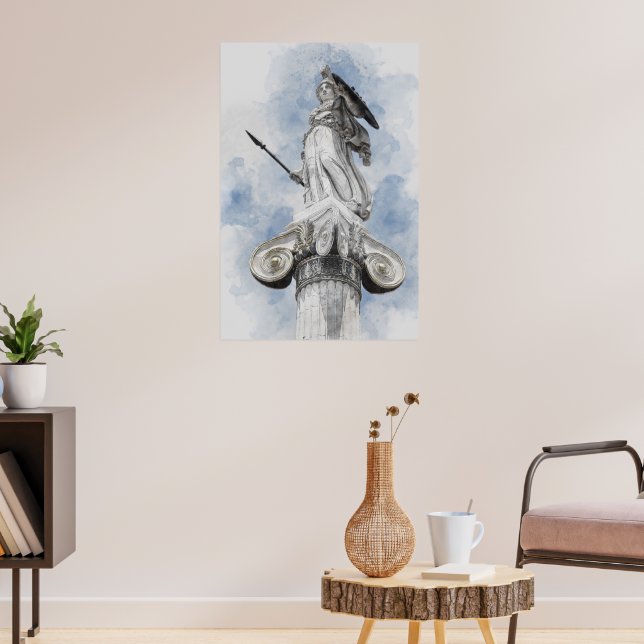 Estatua Clássica Grega Atena Impressão Fotográfica (Sala de Estar 3)
