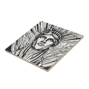 Estátua da Liberdade Arte Moderna em Linhas