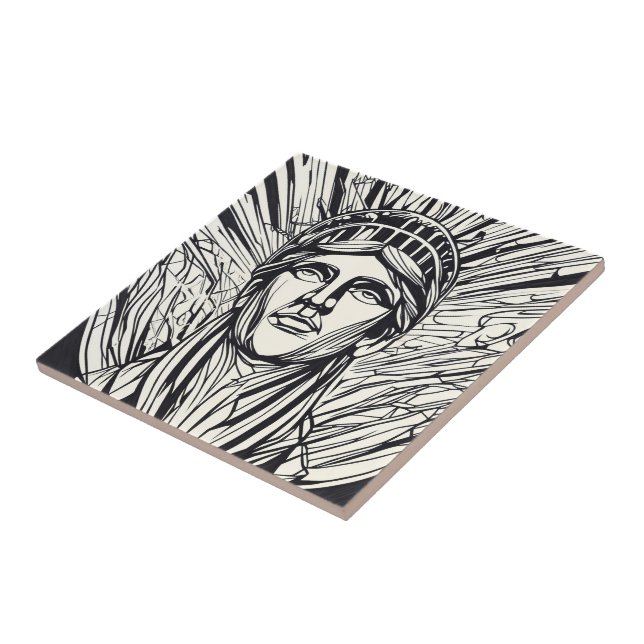 Estátua da Liberdade Arte Moderna em Linhas (Lateral)