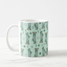 Estátua da Liberdade - Caneca de Café com Estrelas