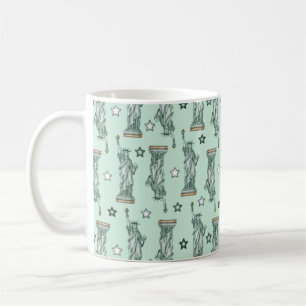 Estátua da Liberdade - Caneca de Café com Estrelas