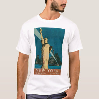 Estátua da liberdade do vintage, camisa da Nova