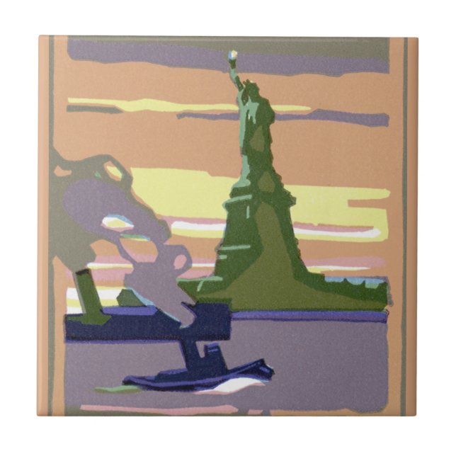 Estátua da Liberdade na Cidade de Nova York, Viage (Frente)