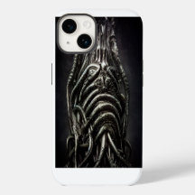 Estátua de Alienígena Escura de um Horror de Eldri