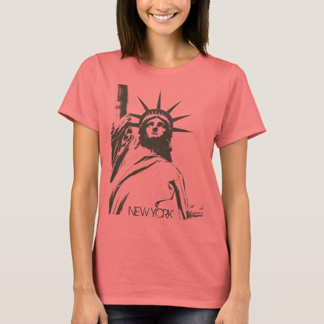 Estátua de Camiseta da Liberdade em Nova Iorque (Frente)