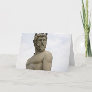 Estátua de Netuno cartão de nota de Florença,