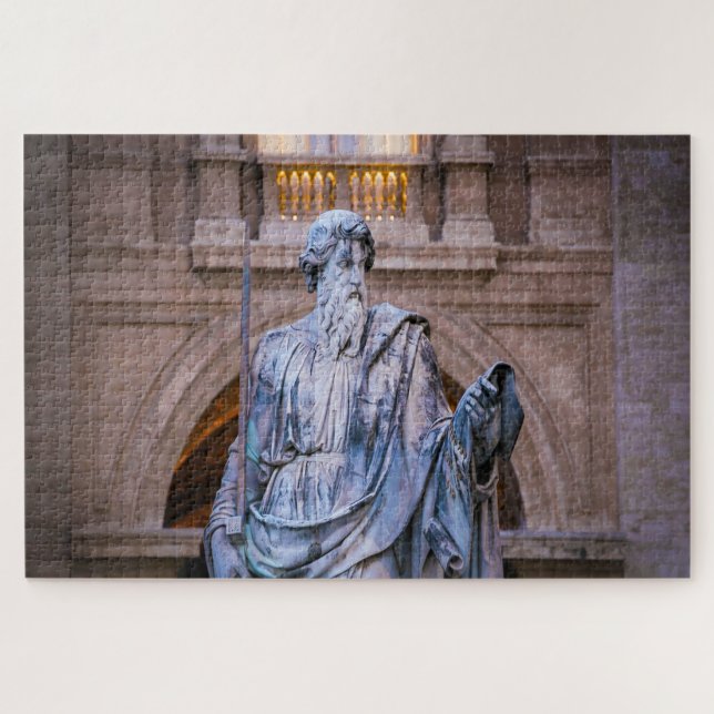Estátua de São Paulo Roma. Quebra-cabeça (Horizontal)