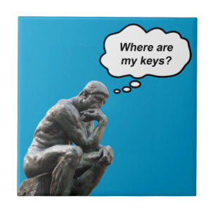 Estátua do pensador de Rodin engraçado - onde