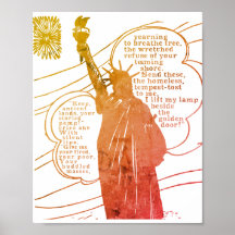 Estátua do poema da liberdade poster