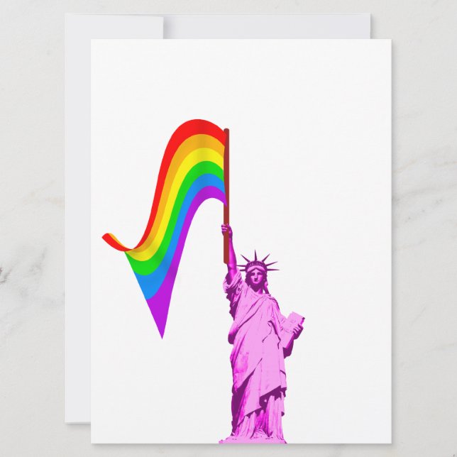 Estátua LGBT de Modelo de Convite para Casamento d (Frente)