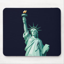 Estátua Moderna Minimalista da Liberdade Mousepad