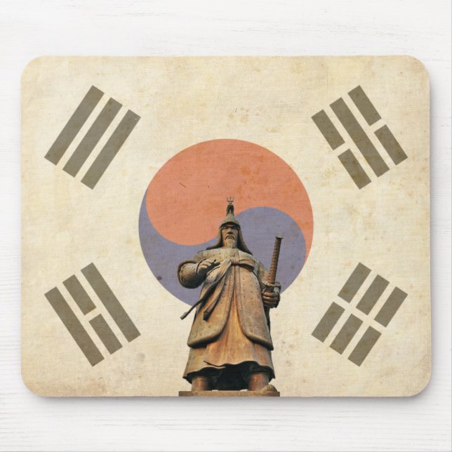 Estátua Mousepad da canela do almirante Yi logo (Frente)