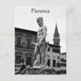 Estátua Netuno, Florença, Itália, Cartão Postal