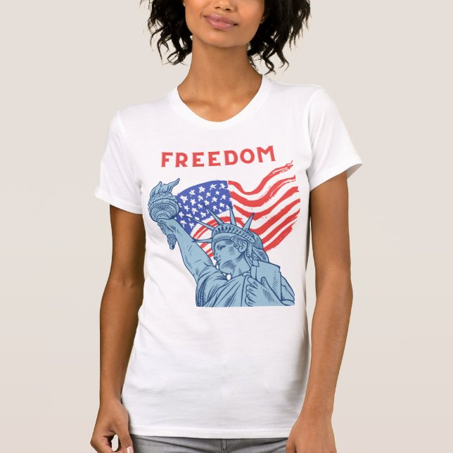 Estátua Personalizada Da Camiseta Liberdade (Frente)