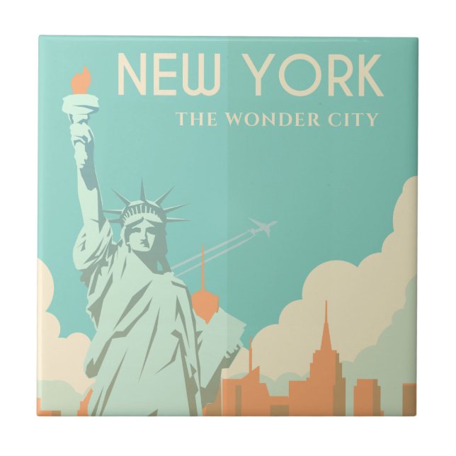 Estátua Vintage do Nova Iorque da Liberdade (Frente)