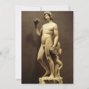 Estátua Vintage Renascimento Baco por Michelangelo
