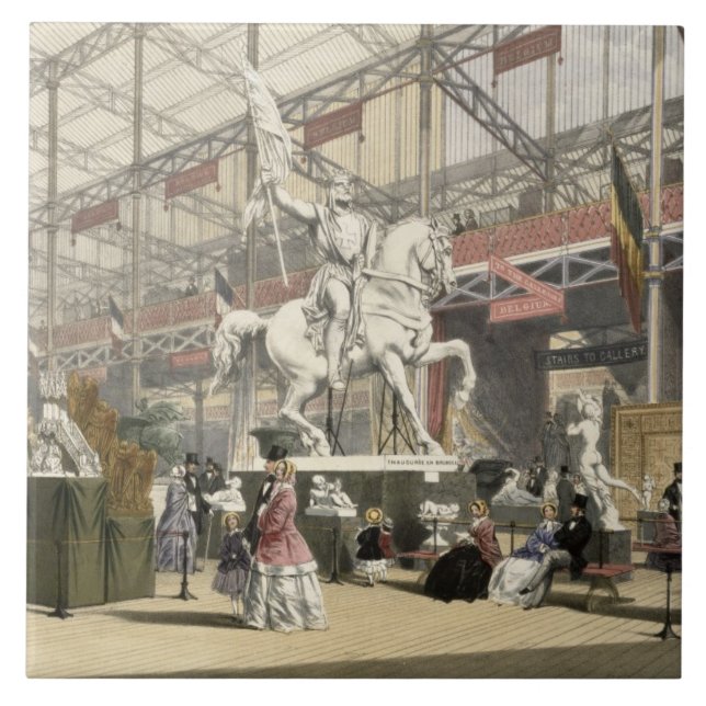 Estátuas na seção de Bélgica do grande Exhibi (Frente)