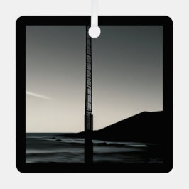 Estávamos aqui com ornamento de metal quadrado