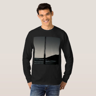 Estávamos aqui homens, camiseta preta de manga com