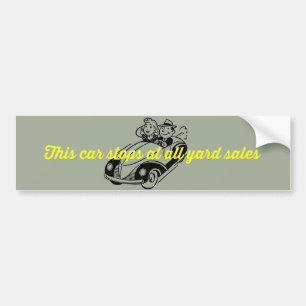 Este carro pára para o adesivo do para-choques de