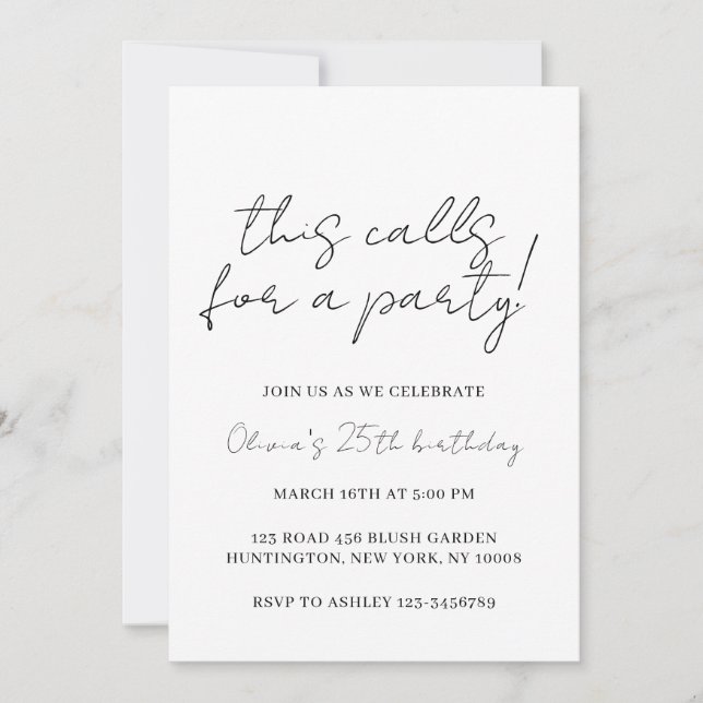 Este Convite de Festa Editável Templat (Frente)