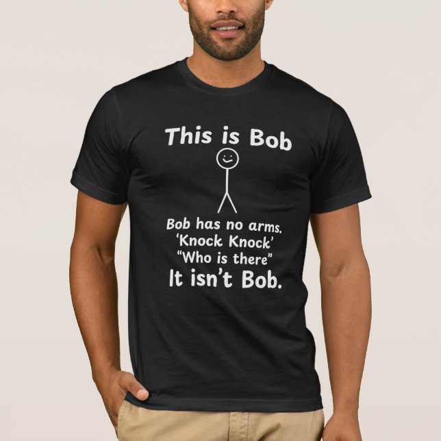 Este é Bob Knock T-shirt Hoodie Top (Frente)