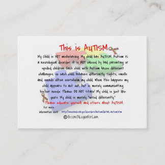 Este é cartões do comunicado do autismo