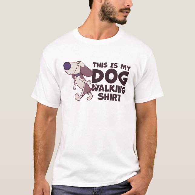 Este É Meu Cachorro Caminhando Camisa Com Cachorro (Frente)