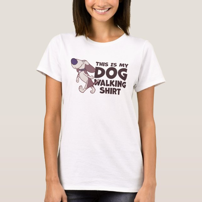 Este É Meu Cachorro Caminhando Camisa Com Cachorro (Frente)