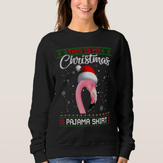 Este É Meu Flamingo De Camisa De Natal Santa Feia