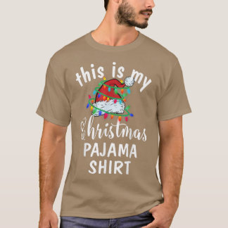 Este É Meu Natal Pajama Camisa Xmas Luzes Fundas