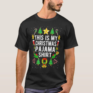 Este É Meu Natal Pajama Camisa Xmas Luzes Fundas