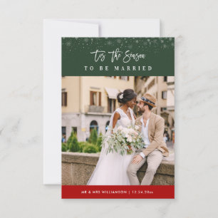 Este é o anúncio do casamento de feriados da tempo