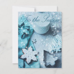 Este É O Cartões de foto de Natal Azul Da Época