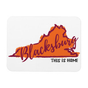 Este é o ímã Home Blacksburg Virginia Hokie