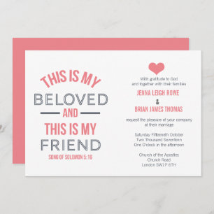 Este é o meu amado convite de casamento