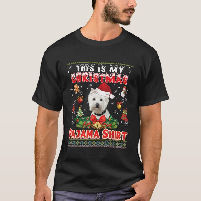 Este É O Meu Cachorro De Camisa De Pajama De Natal (Frente)