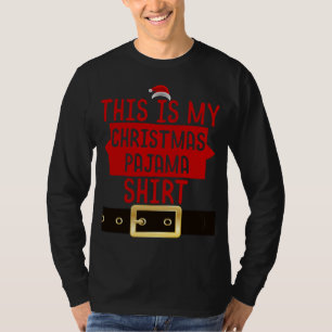 Este É O Meu Natal Pajama PJ Top Santa Hat