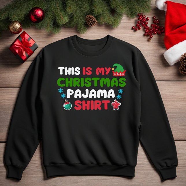 Este É O Meu Pajama De Natal A Camisa Engraçada (This Is My Christmas Pajama Shirt Funny Sweatshirt)