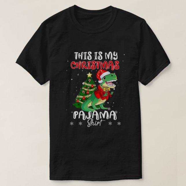 Este É O Meu Pajama De Natal A Camisa TRex Dinossa (Frente do Design)