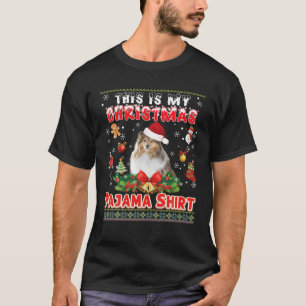 Este É O Meu Pjama De Natal A Camisa Sheltie Dog U