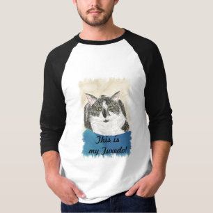 Este é o meu Tuxedo! - camisetas para gatos humorí