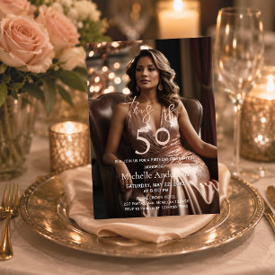 Este É um Convite de Aniversário de 50 Anos Elegan
