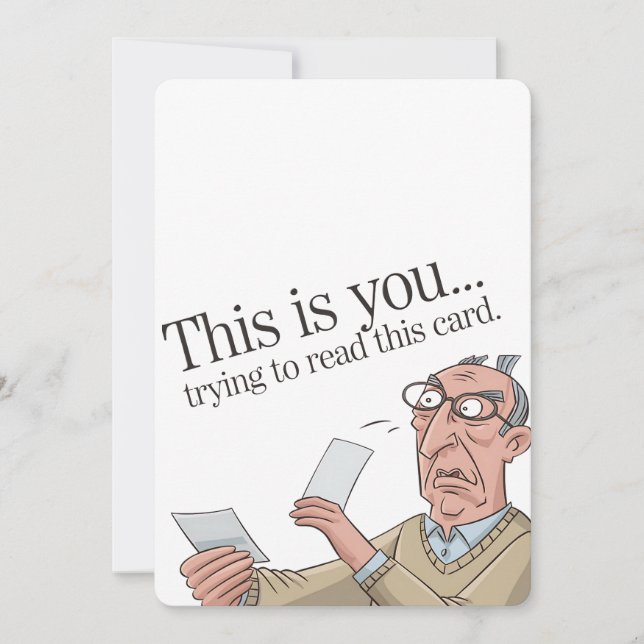 Este É Você Tentando Ler Este Cartão Engraçado Pai (Frente)