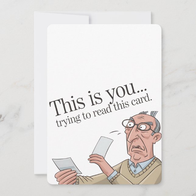 Este É Você Tentando Ler Este Cartão Engraçado Pai (Frente)