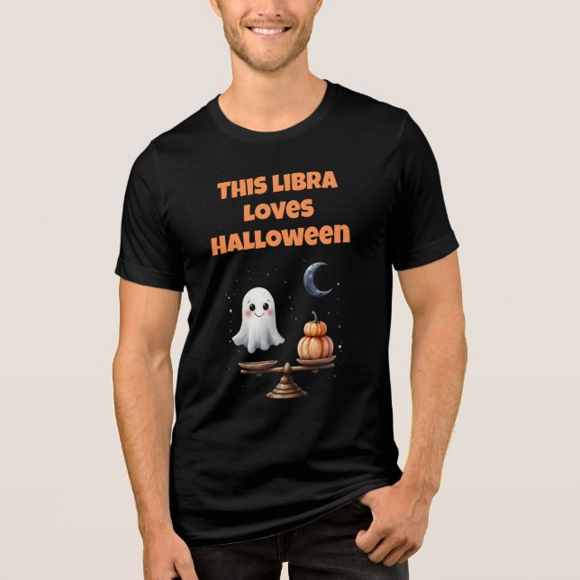Este Libra Ama o Halloween Fantasma Fofo & Abóbora (Frente)
